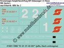 Nass-Schiebebilder: Komplettbeschriftungssatz für SGP-Umbauwagen 1./2. Klasse der ÖBB. Artikel-Nummer: 8098