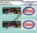 "Nass-Schiebebilder: Komplettbeschriftung Kesselwagen 300 hl, DB/Esso, Epoche 4. Artikel-Nummer: 8131"