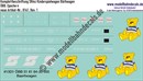 Nass-Schiebebilder: Komplettbeschriftungssatz für SRmz Kinderspielwagen Bärliwagen der ÖBB, Epoche 4. Artikel-Nummer: 8141