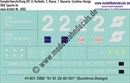"Nass-Schiebebilder: Komplettbeschriftungssatz für UIC-X-Vorläufer, 2. Klasse, 1. Bauserie, Eurofima-Design, ÖBB, Epoche 4b. Artikel-Nummer: 8202"