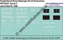 "Nass-Schiebebilder: Komplettbeschriftungssatz für Kohlewagen Elm mit Bremserhaus der MAV/GySEV, Epoche 4. Artikel-Nummer: 8206"
