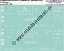 "Nass-Schiebebilder: Güterwagen-Komplettbeschriftung Kesselwagen 300 hl, DB/VTG, Epoche 3. Artikel-Nummer: 8258"