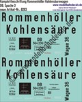 "Nass-Schiebebilder: Güterwagen-Komplettbeschriftung Rommenhöller-Kohlesäurewagen, DB, Epoche 3. Artikel-Nummer: 8283"