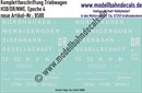 Nass-Schiebebilder: Harzer Schmalspurbahn (HSB): Personenwagen-Komplettbeschriftung Triebwagen (auch NWE und DR). Artikel-Nummer: 8588
